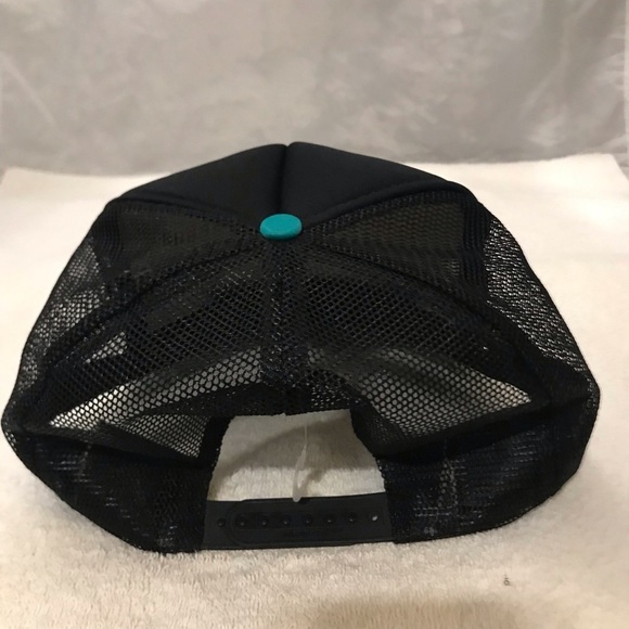 Nissin Cap for St. Thomas USVI on Black/Green Adjustable SnapBack Beach Ball Cap - Picture 8 of 14